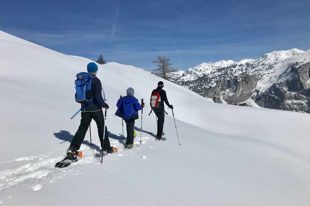 Schneeschuhwandern - kostet Kraft, ist aber sehr schön!